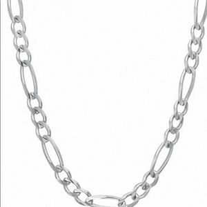 Men 7.0mm Figaro Chain Necklace in Sterling Silver